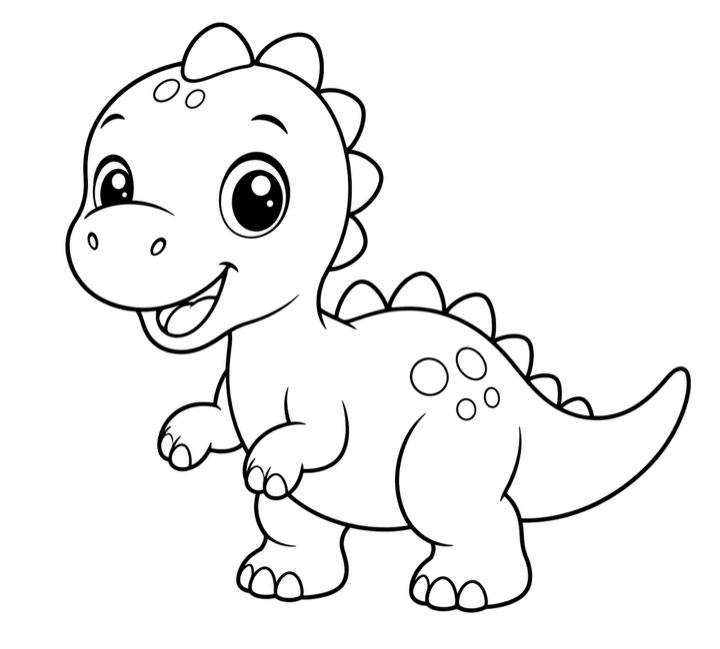 Baby dinosaur coloring picture