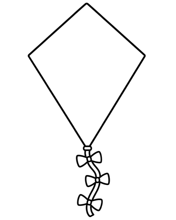 Kite coloring picture